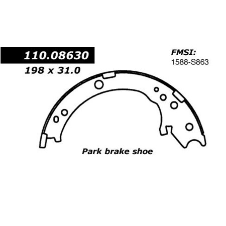 Centric Parts Centric Brake Shoes, 111.08630 111.08630